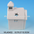 Unique home decoration white porcelain house for LED